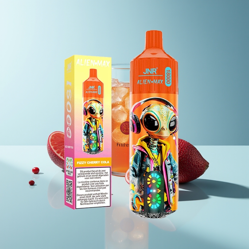 JNR Alien Max 18000 Fruchtige Kirsch-Cola mit Dual-Mesh und Typ-C-Ladung