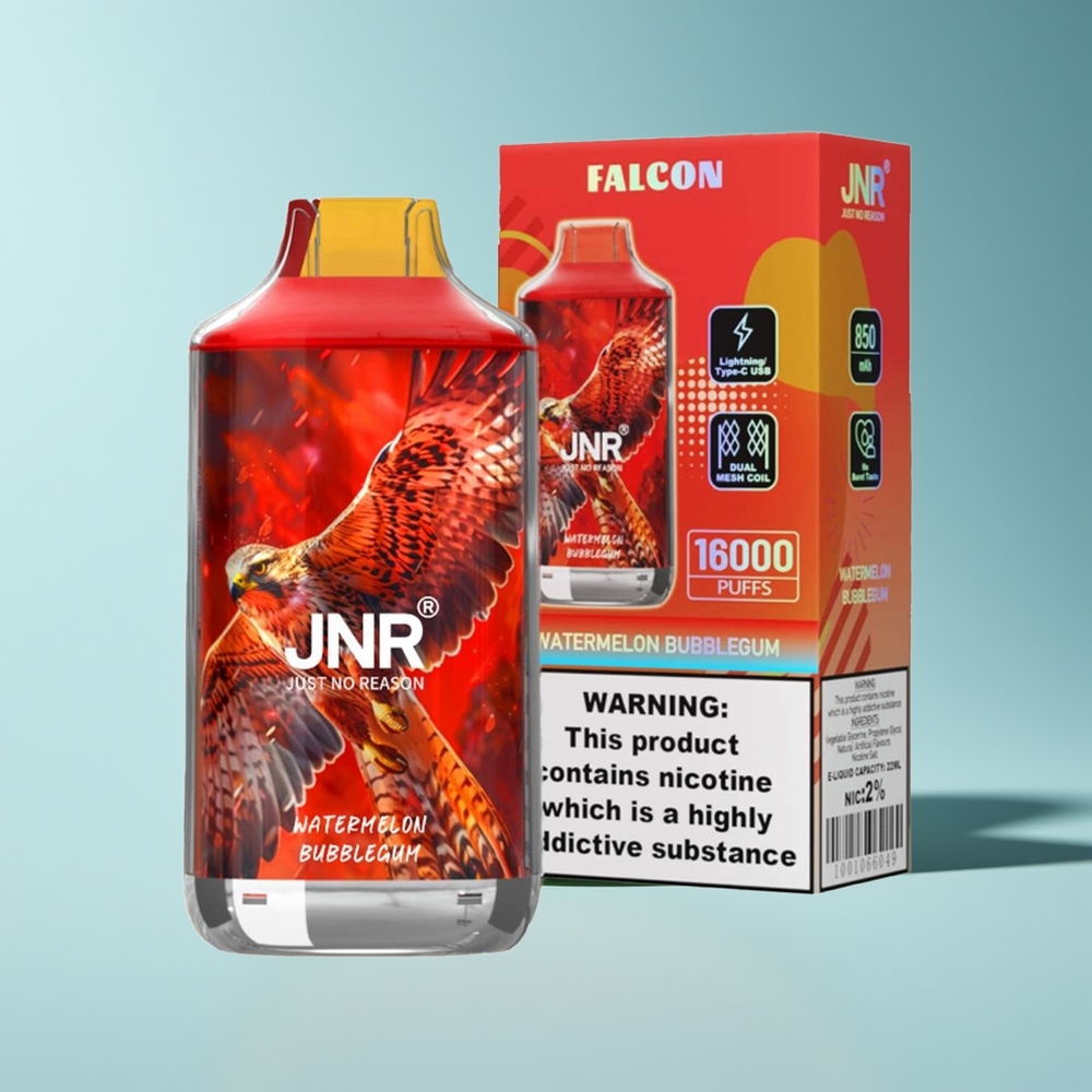 JNR Falcon 16000 Wassermelonen-Kaugummi 850 mAh Dual Mesh Coil