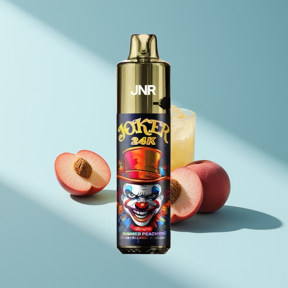 JNR Joker 24K Sommerpfirsich-Eis mit 2+10ml Nachfüllung und sichtbaren Füllständen