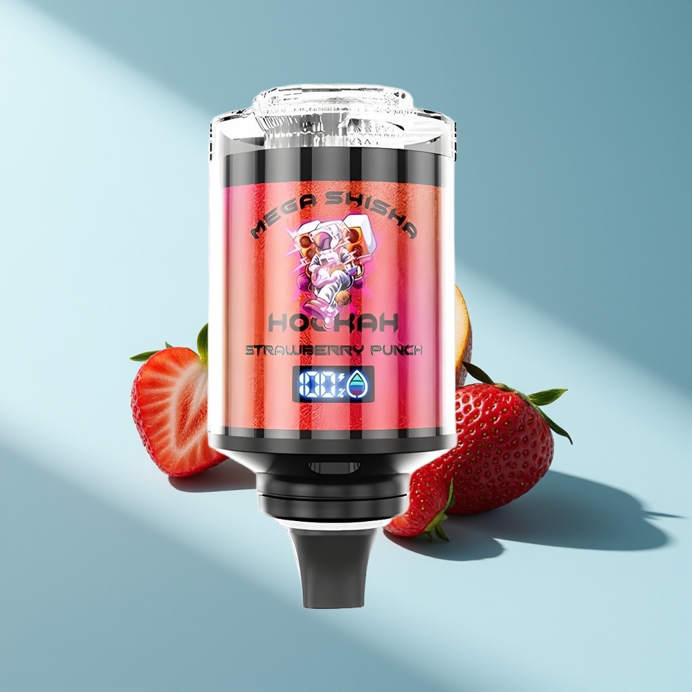 JNR Mega Shisha Hookah 100K Erdbeer-Punch Typ-C Schnellladung 2200mAh