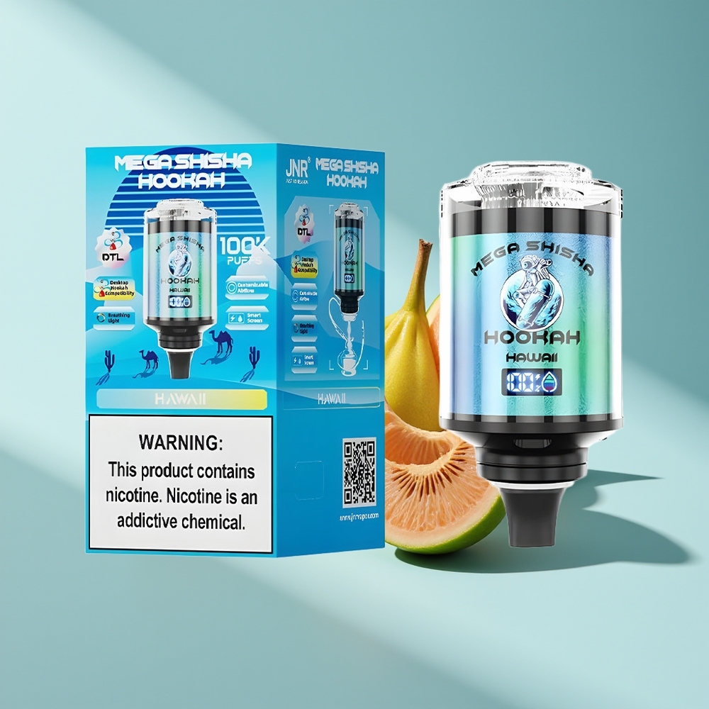 JNR Mega Shisha Hookah 100K Hawaii Blitz 2200mAh Typ-C Turbo
