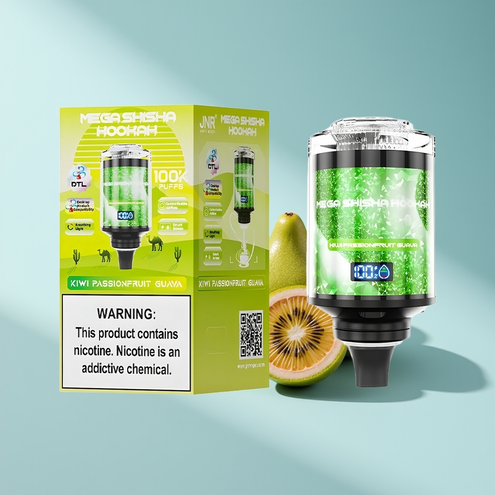 JNR Mega Shisha Hookah 100K Kiwi-Maracuja-Guave 2200mAh Typ-C