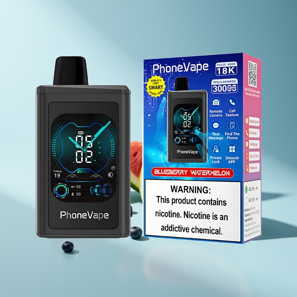 JNR PhoneVape 30000 Blaubeere Wassermelone Turbo Luftstrom