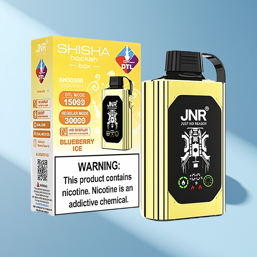 JNR Shisha Hookah Box 20500 Blaubeer-Eis HD Dual Mesh 25ml