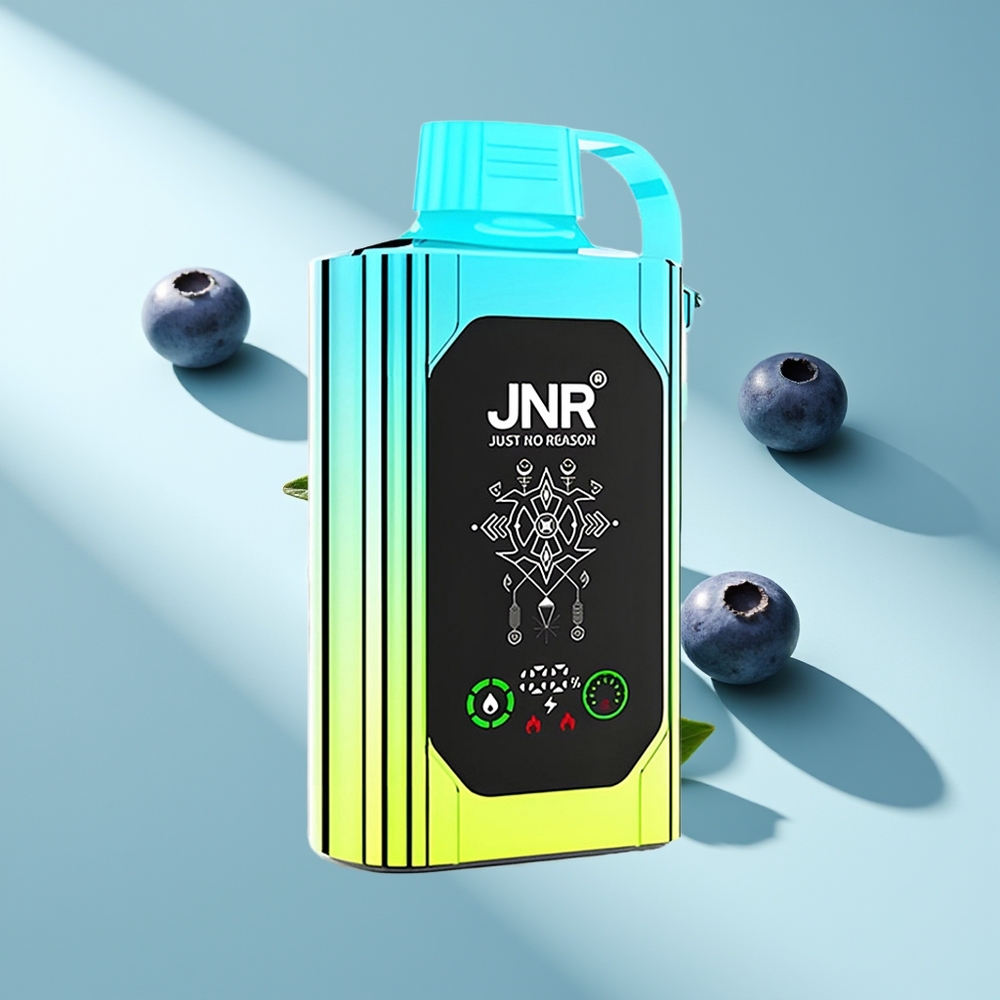 JNR Shisha Hookah Box 20500 Blaubeer-Minze HD-Display Dual-Mesh-Coil
