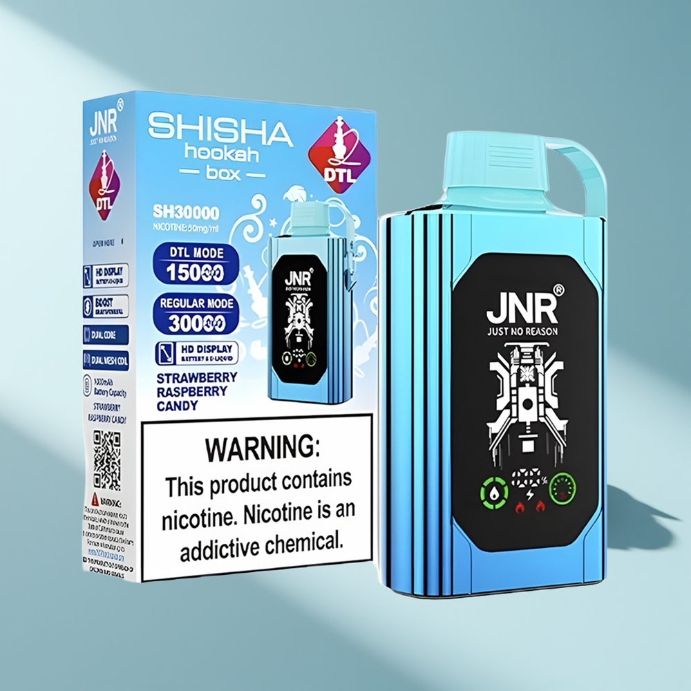 JNR Shisha Hookah Box 20500 Erdbeere Himbeere Bonbon HD Display Dual Mesh Coil