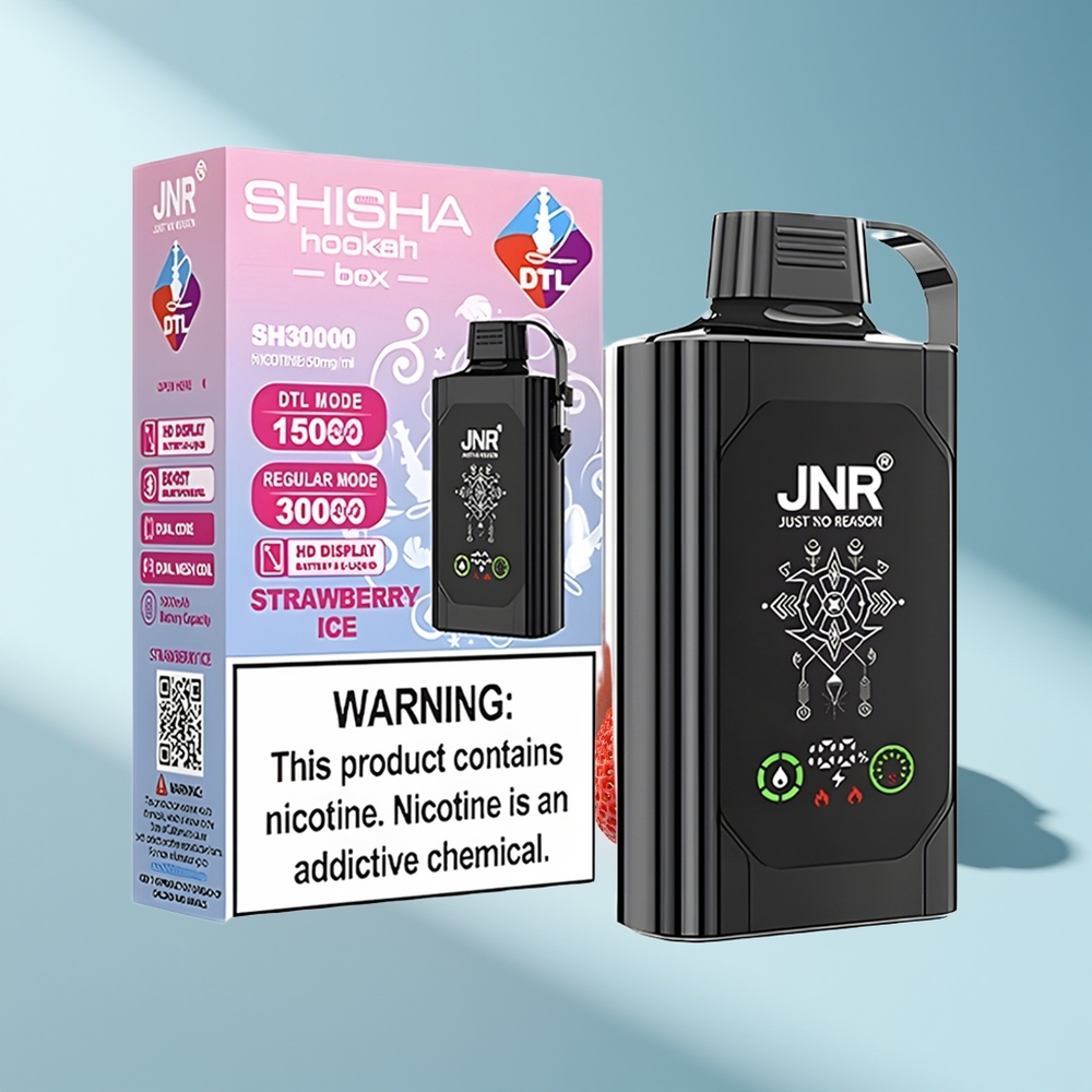 JNR Shisha Hookah Box 20500 Erdbeereis HD Dual Mesh 25ml Type-C 1000mAh