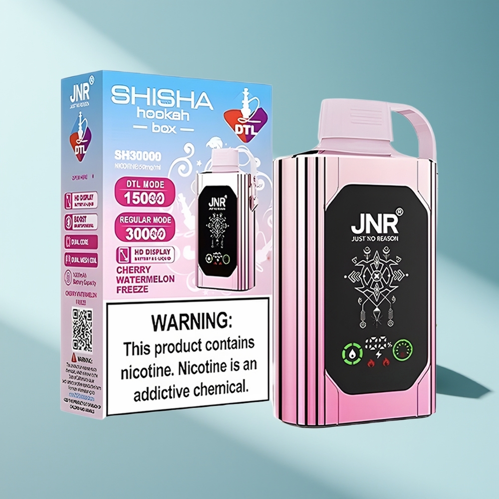 JNR Shisha Hookah Box 20500 Kirsch-Wassermelonen-Eis mit HD-Display und Typ-C-Schnellladung