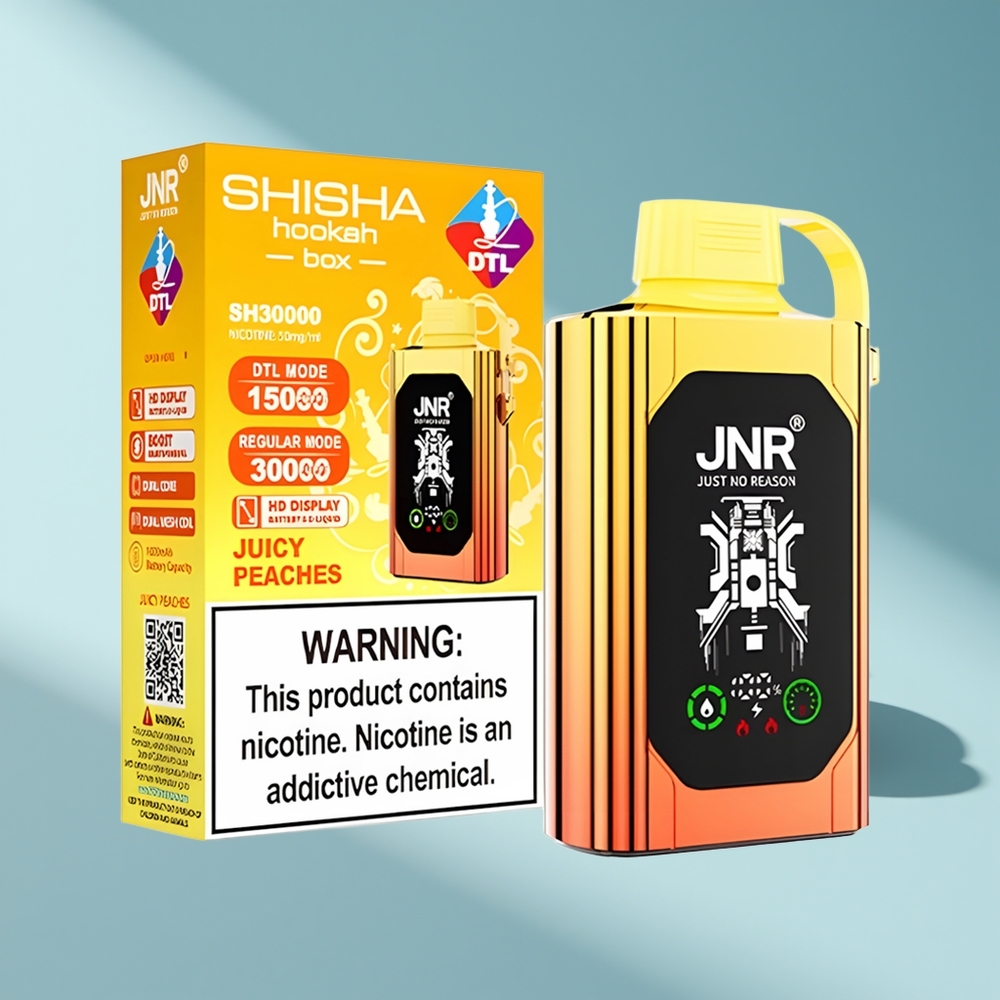 JNR Shisha Hookah Box 20500 Saftige Pfirsiche HD Dual Mesh Typ-C