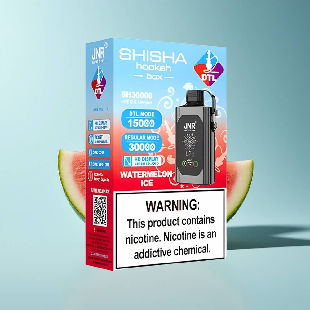 JNR Shisha Hookah Box 20500 Wassermelone Eis HD Dual Mesh 25ml