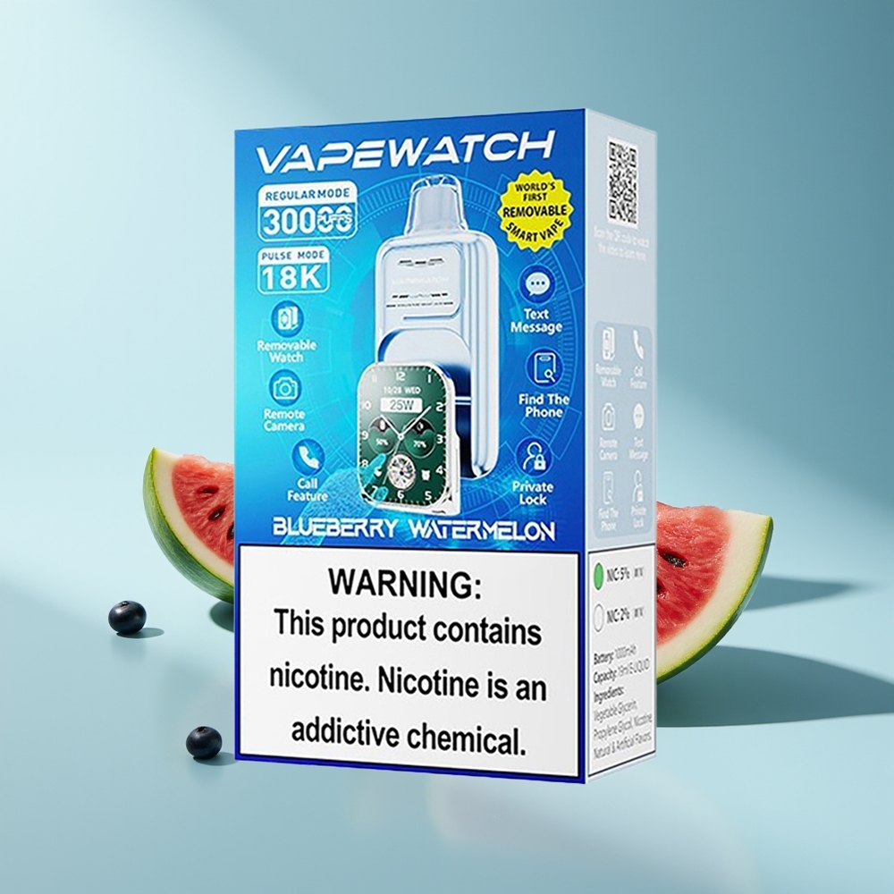 JNR VapeWatch 30000 Blaubeere-Wassermelone Dual Mesh Typ-C