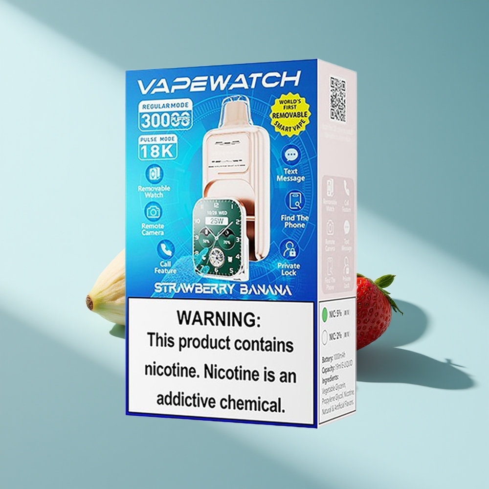 JNR VapeWatch 30000 Erdbeer-Banane 1000mAh Dual Mesh