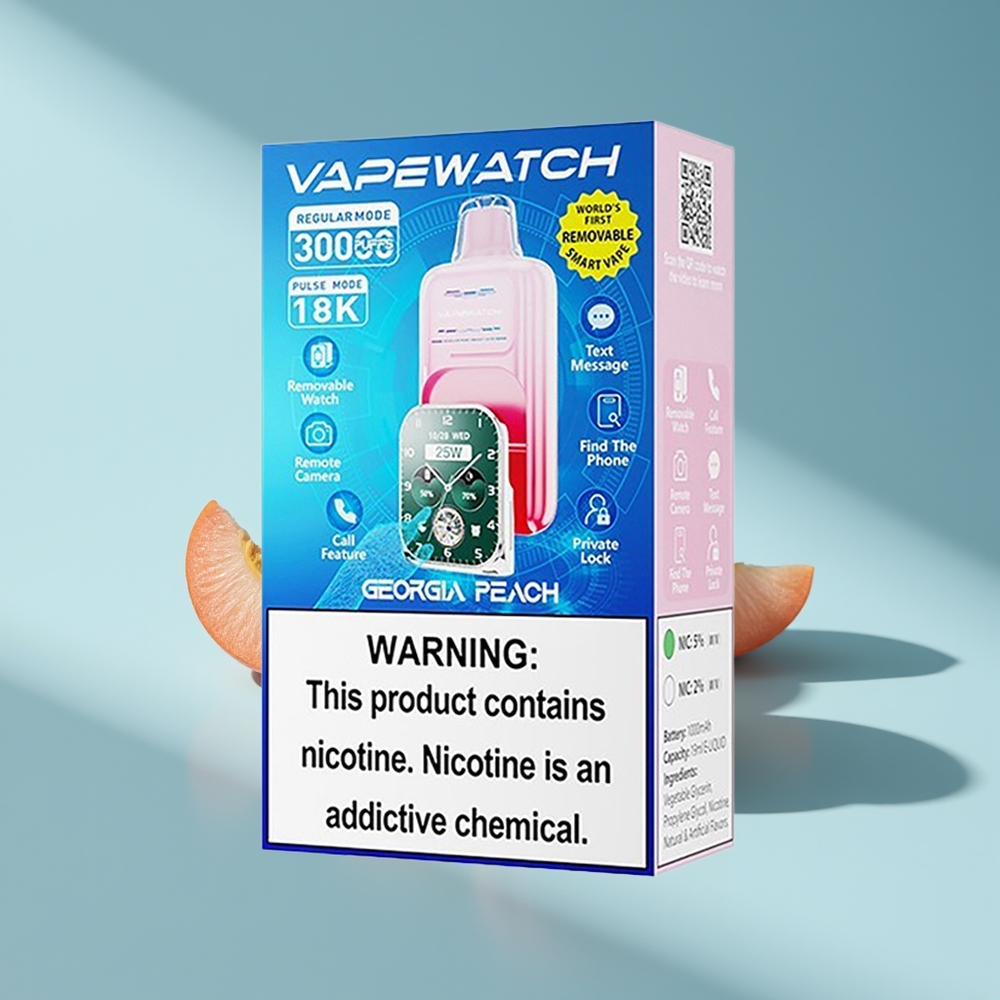 JNR VapeWatch 30000 Pfirsich-Doppelnetz 1000mAh Typ-C