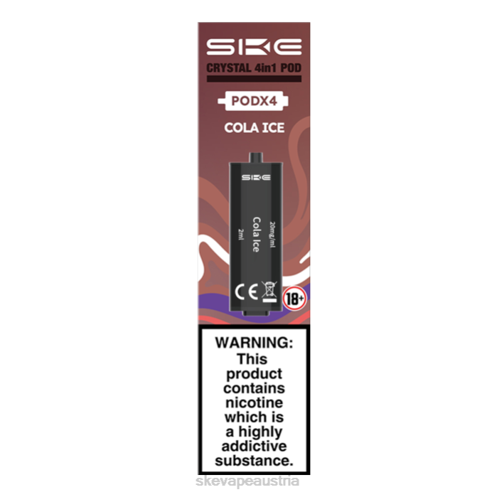 SKE Crystal 2400 4 in 1 vorgefüllte Pods – 4 Stück verschiedene Geschmacksrichtungen 80Z6100 - SKE Vape Flavours